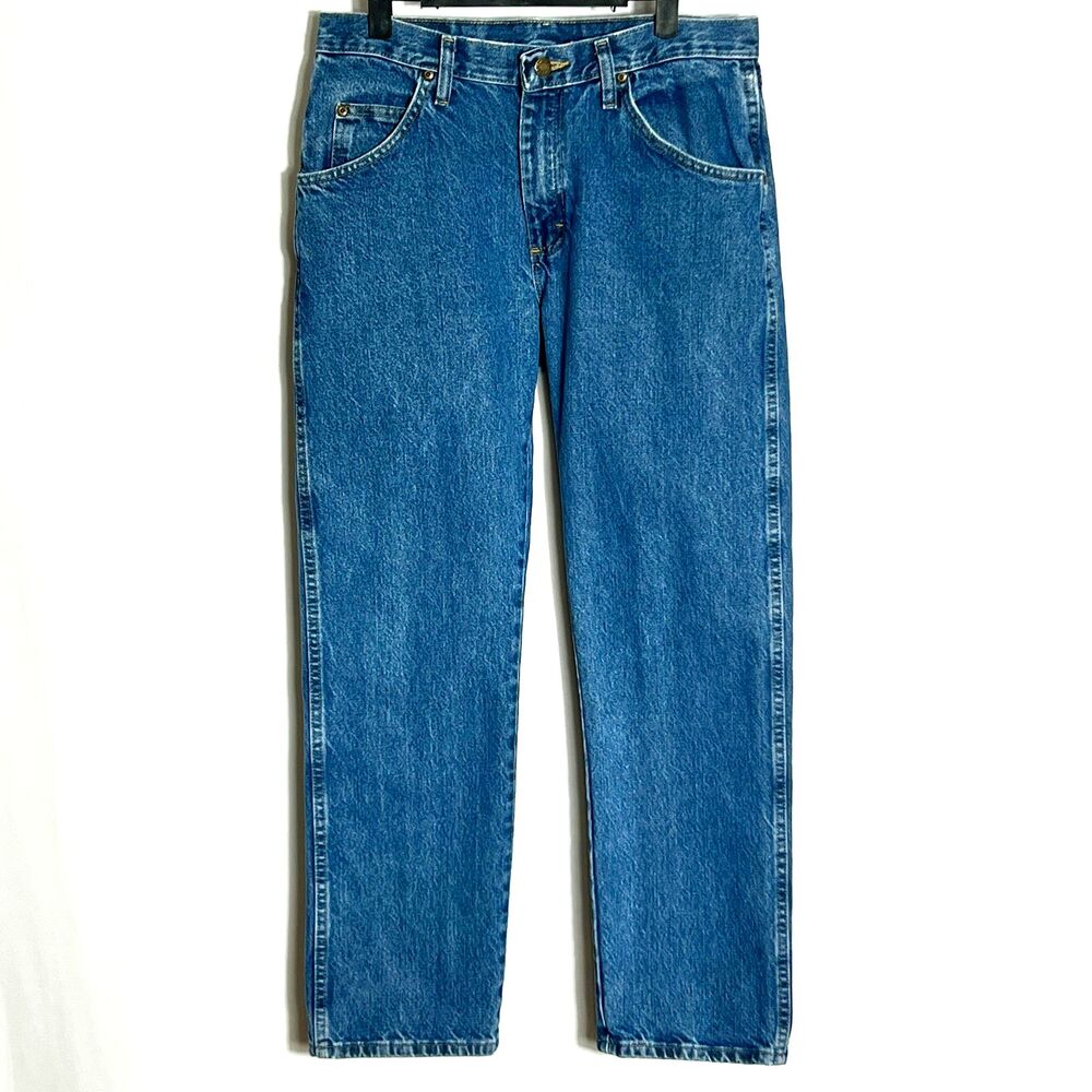 Wrangler Men's Regular Fit 32x30 Medium Wash Blue Denim Jeans 96501DS